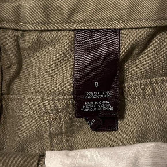 DKNY Jeans Olive Green Cropped Frayed Hem Size 8 - Picture 7 of 10